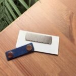 Magnetic Acrylic Brooch – Red Line Edition kuwait buildings brown - Image 3